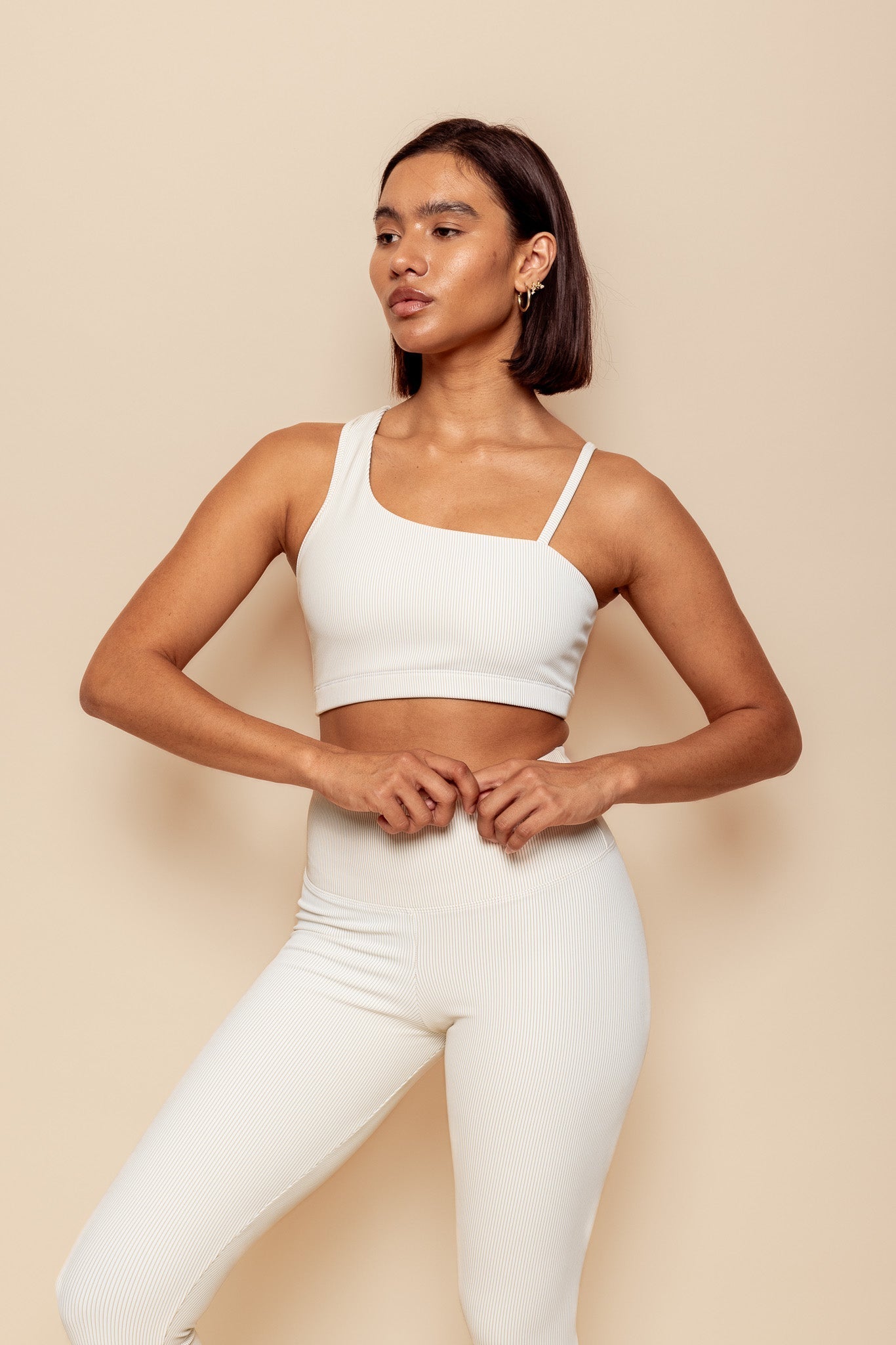 Sports Bra with Removable Pads - 70% Cocoa